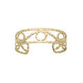 Bracelet manchette en acier et PVD jaune rigide avec arabesque Artemare
