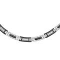 Colliers sur Artemare : Collier en acier et PVD noir avec c&acirc;ble 49+4cm r&eacute;glable double fermoir