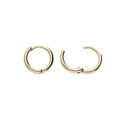 Cr&eacute;oles en plaqu&eacute; or lisse articul&eacute;e diam&egrave;tre 12mm