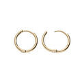 Boucles d'oreille sur Artemare : Cr&eacute;oles en plaqu&eacute; or lisse articul&eacute;e diam&egrave;tre 14mm