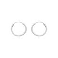 Boucles d'oreille sur Artemare : Cr&eacute;oles en argent rhodi&eacute; fil carr&eacute; 17mm
