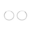 Cr&eacute;oles en argent rhodi&eacute; fil carr&eacute; 22mm