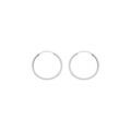 Boucles d'oreille sur Artemare : Cr&eacute;oles en argent rhodi&eacute; fil carr&eacute; 27mm
