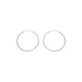 Boucles d'oreille sur Artemare : Cr&eacute;oles en argent rhodi&eacute; fil carr&eacute; 32mm