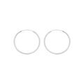 Boucles d'oreille sur Artemare : Cr&eacute;oles en argent rhodi&eacute; fil carr&eacute; 37mm