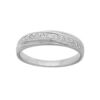 Bague en argent platin&eacute; avec ruben d'oxydes blancs sertis grande taille