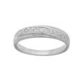 Bague en argent platin&eacute; avec ruben d'oxydes blancs sertis grande taille Artemare