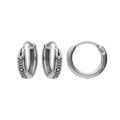 Boucles d'oreille sur Artemare : Cr&eacute;oles en acier balinaise avec motif