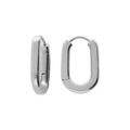Boucles d'oreille sur Artemare : Cr&eacute;oles en acier forme rectangulaire articul&eacute;e