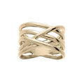 Bague en plaqu&eacute; or brins entrecrois&eacute;s Artemare