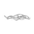 Broche en argent rhodi&eacute; avec oxydes blancs sertis 45.60 x 12.2mm Artemare