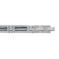 Bracelets sur Artemare : Bracelet en acier avec double c&acirc;ble bleu 19,5cm+1 r&eacute;glable double fermoir