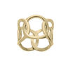 Bague en acier et PVD jaune multi cercles entrelac&eacute;s