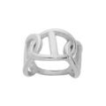 Bague en acier cercles entrem&ecirc;l&eacute;s et maille marine sur le dessus Artemare