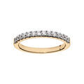 Bagues sur Artemare : Bague en vermeil grande taille demi rail d'oxydes blancs sertis