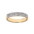 Bagues sur Artemare : Bague en vermeil grande taille 3 rang&eacute;es d'oxydes blancs serti