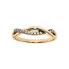 Bague en vermeil grande taille torsade avec oxydes blancs sertis