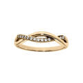 Bague en vermeil grande taille torsade avec oxydes blancs sertis Artemare