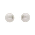 Boucles d'oreille en plaqu&eacute; or Perle de culture d'eau douce 7mm et fermoir poussette