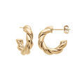 Boucles d'oreille sur Artemare : Cr&eacute;oles en plaqu&eacute; or torsade 20mm et fermoir poussette