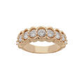 Bague en plaqu&eacute; or oxydes blancs sertis sur le dessus Artemare