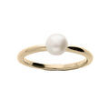 Bague en plaqu&eacute; or avec Perle de culture d'eau douce