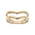 Bague en plaqu&eacute; or grande taille forme pointe Artemare