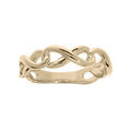 Bague en plaqu&eacute; or grande taille motif infini lisse