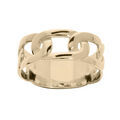 Bague en plaqu&eacute; or mailles entrelac&eacute;es