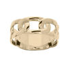 Bague en plaqu&eacute; or grande taille mailles entrelac&eacute;es