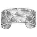 Bracelets sur Artemare : Bracelet en acier manchette motif "plume de paons"