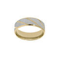 Alliance en acier et PVD jaune large motif stri&eacute;e Artemare