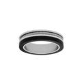 Bague en acier et PVD noir avec c&acirc;ble