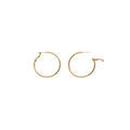 Boucles d'oreille sur Artemare : Cr&eacute;oles en plaqu&eacute; or lisse 35mm avec fermoir anglais