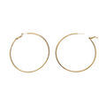 Boucles d'oreille sur Artemare : Cr&eacute;oles en plaqu&eacute; or lisse 65mm avec fermoir anglais