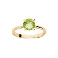 Bague en plaqu&eacute; or avec pierre v&eacute;ritable P&eacute;ridot 6,5mm Artemare