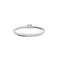 Bagues sur Artemare : Bague en argent rhodi&eacute; avec pierre v&eacute;ritable Citrine 2,5mm
