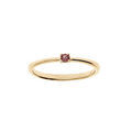 Bague en plaqu&eacute; or pierre v&eacute;ritable Grenat 2,5mm Artemare
