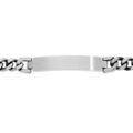 Gourmette en acier 10mm maille gourmette 9mm aspect vieilli bross&eacute; 21cm