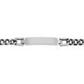 Gourmette en acier 8mm maille gourmette 7mm aspect vieilli bross&eacute; 21cm