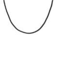 Colliers sur Artemare : Collier cordon en cuir tress&eacute; noir et fermoir mousqueton acier 55cm + 5cm