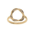 Bague en plaqu&eacute; or cercle torsade et oxydes blancs Artemare