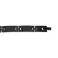Bracelets sur Artemare : Bracelet en acier et PVD noir mat 21cm r&eacute;glable