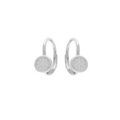 Boucles d'oreille en argent rhodié rond pavé d'oxydes blancs sertis et fermoir dormeuse Boucles d'oreille sur Artemare : Boucles d'oreille en argent rhodié rond pavé d'oxydes blancs sertis et fermoir dormeuse