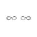 Boucles d'oreille sur Artemare : Boucles d'oreille en argent platin&eacute; infini oxydes blancs sertis avec fermoir poussette