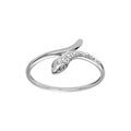 Bagues sur Artemare : Bague en argent platin&eacute; serpent avec &eacute;cailles