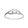 Bagues sur Artemare : Bague en argent platin&eacute; joaillerie avec oxydes blancs sertis