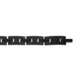 Bracelets sur Artemare : Bracelet en acier et PVD noir mat longueur 21cm r&eacute;glable