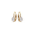 Boucles d'oreille sur Artemare : Boucles d'oreille en plaqu&eacute; or oxyde blanc serti et fermoir dormeuse