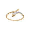 Bague en plaqu&eacute; or serpent 2 tons